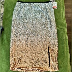 Ombre Sequin Midi Skirt Size S